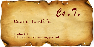 Cseri Tamás névjegykártya
