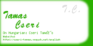 tamas cseri business card